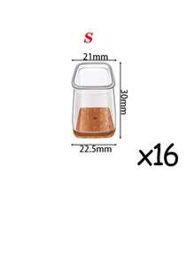 4/8/16/24件方形椅腿地板保护垫、硬木地板家具垫、椅腿家具滑块、椅子矩形地板保护垫、硅胶椅腿盖，有效保护地板和桌腿 - 棕色 - 查看 25