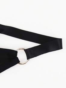 SpicyHot Men's Solid Color Cutout Hollow Circle Connecting Sexy Underwear