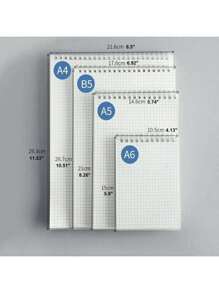 1pc Spiral Plan Notebook, Waterproof Paper Multi-Purpose Notebook For Household Back To School