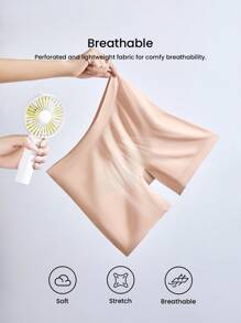 LUVLETTE Plus 2-Pack Ultra-Fine Yarn High-Elastic Seamless Basics Long Boy Shorts Lingerie As Outerwear - Multicolor - View 4