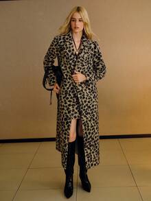 MOTF PREMIUM Falda con cremallera lateral con estampado de leopardo suave - Multicolor - Ver 6