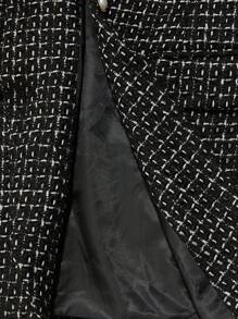 Aveloria Rosie Schwarzer & weißer Tweed Strass & Perlen Dekor Taillenanzug Set mit Taillengürtel für Pendlerinnen, elegant für Frauen