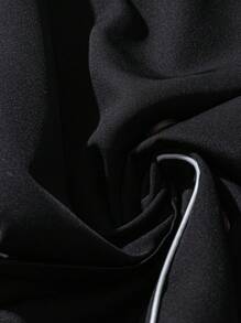 GlowEve CURVE 大码女式黑色无袖秋季通勤优雅拼接白色时尚休闲夹克