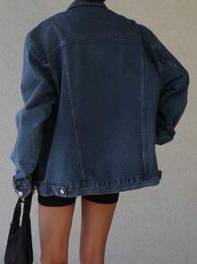 Strévra Women's Loose Fit Denim Jacket And Coat