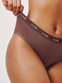 LUVLETTE 3 条装中腰透气基本款棉质女士内衣套装 - 大地色系，也适合少女、幼儿和儿童 - 彩色 - 查看 6