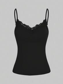 SHEIN Essnce 3pcs/Set Casual Vacation Lace Patchwork Camisole