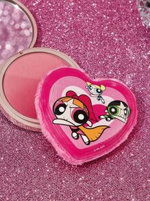 THE POWERPUFF GIRLS X SHEIN 4 件套可爱花朵、泡泡、毛茛图案化妆海绵套装，包含 1 个天鹅绒粉扑、3 个手指粉扑，适用于各种化妆品、飞天小女警、泡泡、花朵、毛茛、友谊、爱情 - 彩色 - 查看 5