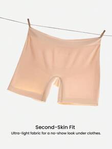 LUVLETTE Plus 2-Pack Ultra-Fine Yarn High-Elastic Seamless Basics Long Boy Shorts Lingerie As Outerwear - Multicolor - View 8