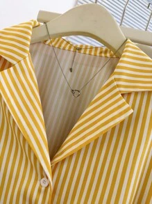 Franclia 女式长袖扭纹休闲/办公室简约衬衫