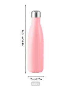 SHEIN Basic living 1pc Stainless Steel Insulated Bottle - Pink - View 8