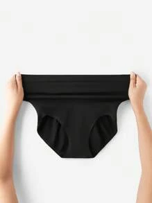 LUVLETTE Plus Smoothing High-Rise Comfortable Shapewear Panties-Tummy Control Underwear For Women - Black - View 6