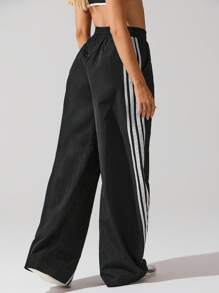 Fluxe 休闲撞色条纹抽绳腰阔腿裤