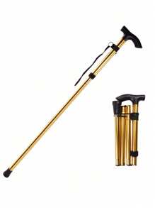 1 件户外可折叠登山杖，5 节伸缩手杖，适合徒步旅行、露营、旅行、老年人