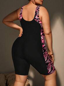 Swim Lushoire 大码度假风格花卉印花连体泳衣 - 彩色 - 查看 2