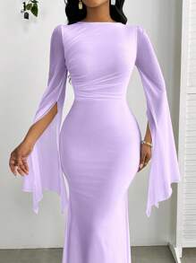 SHEIN Lady 2025 新款女式纯色网眼拼接长袖修身连衣裙 紧身鱼尾下摆优雅连衣裙 女式秋季服装 婚礼宾客礼服 女式秋季服装 女式秋季服装 万圣节服装 女式正式礼服 女式生日礼服 女式秋季礼服 女式鸡尾酒礼服 生日礼服 教堂服装 波西米亚风女装 女式派对礼服 女式教堂礼服 女式礼服 女式休闲节日服装 女式西部服装 女式机场服装 女式优雅服装 女式 Fairycore 生日服装 狂欢服装 节日 新娘妈妈婚礼礼服 女式晚宴礼服 婚礼宾客礼服 婚礼宾客正式礼服 女式西部服装 - 紫色 - 查看 7