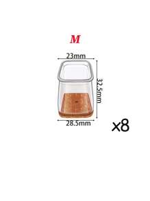 4/8/16/24件方形椅腿地板保护垫、硬木地板家具垫、椅腿家具滑块、椅子矩形地板保护垫、硅胶椅腿盖，有效保护地板和桌腿 - 棕色 - 查看 22