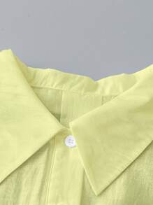 GlowEve Camisa elegante y casual con moño para vacaciones - Amarillo - Ver 6