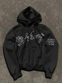 Manfinity EMRG 男士连帽抽绳休闲宽松拉链运动衫