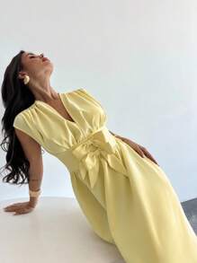 Firerie 女士长裙、毕业、女士毕业礼服、返校礼服、毕业、女士教师服装、教师礼服 - 黃色 - 查看 4