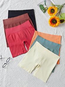 EasyFave 6件套女士针织罗纹舒适塑身内裤套装 - 彩色 - 查看 7