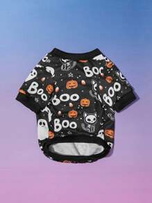 PETSIN 宠物万圣节可爱南瓜印花 Boo 猫狗可穿戴 1 件 - 彩色 - 查看 6