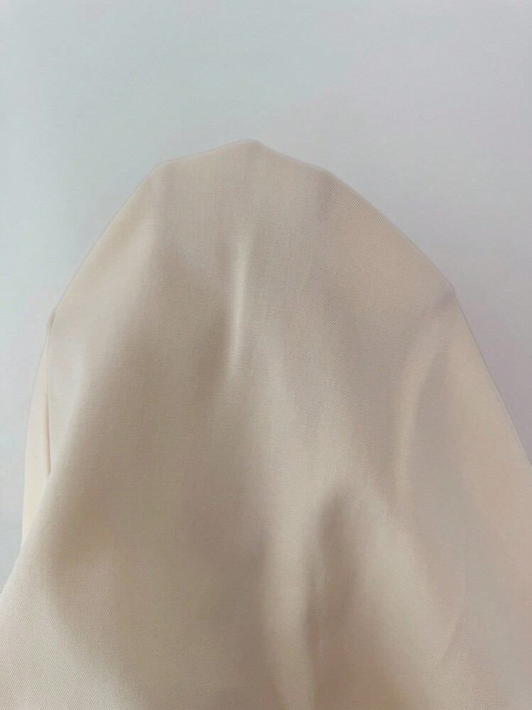 Roylia 时尚V领褶腰纽扣长袖女式夹克，百搭修身 - 杏色 - 查看 9