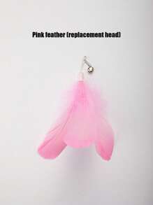 PETSIN 1 Powerful Suction Cup Cat Toy With A Cute Cat Head Shape, Self-Entertaining And Amusing For Cats, Detachable, Can Be Held, Can Ads A Long Rod Steel Wire Cat Toy, Replaceable Feather With Bell Pet Toy, Cat Toy, Pet Supplies - Multicolor - View 31