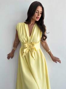 Firerie 女士长裙、毕业、女士毕业礼服、返校礼服、毕业、女士教师服装、教师礼服 - 黃色 - 查看 6