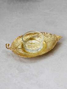 1 件金属杯垫，奢华创意风格，金色，浮雕工艺，适用于隔热、茶盘、盘子 - 金色 - 查看 13