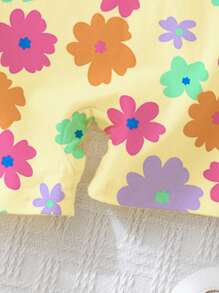 SHEIN Happikins Baby Girl Casual Sleeveless Romper, Suitable For Spring/Summer - Multicolor - View 5