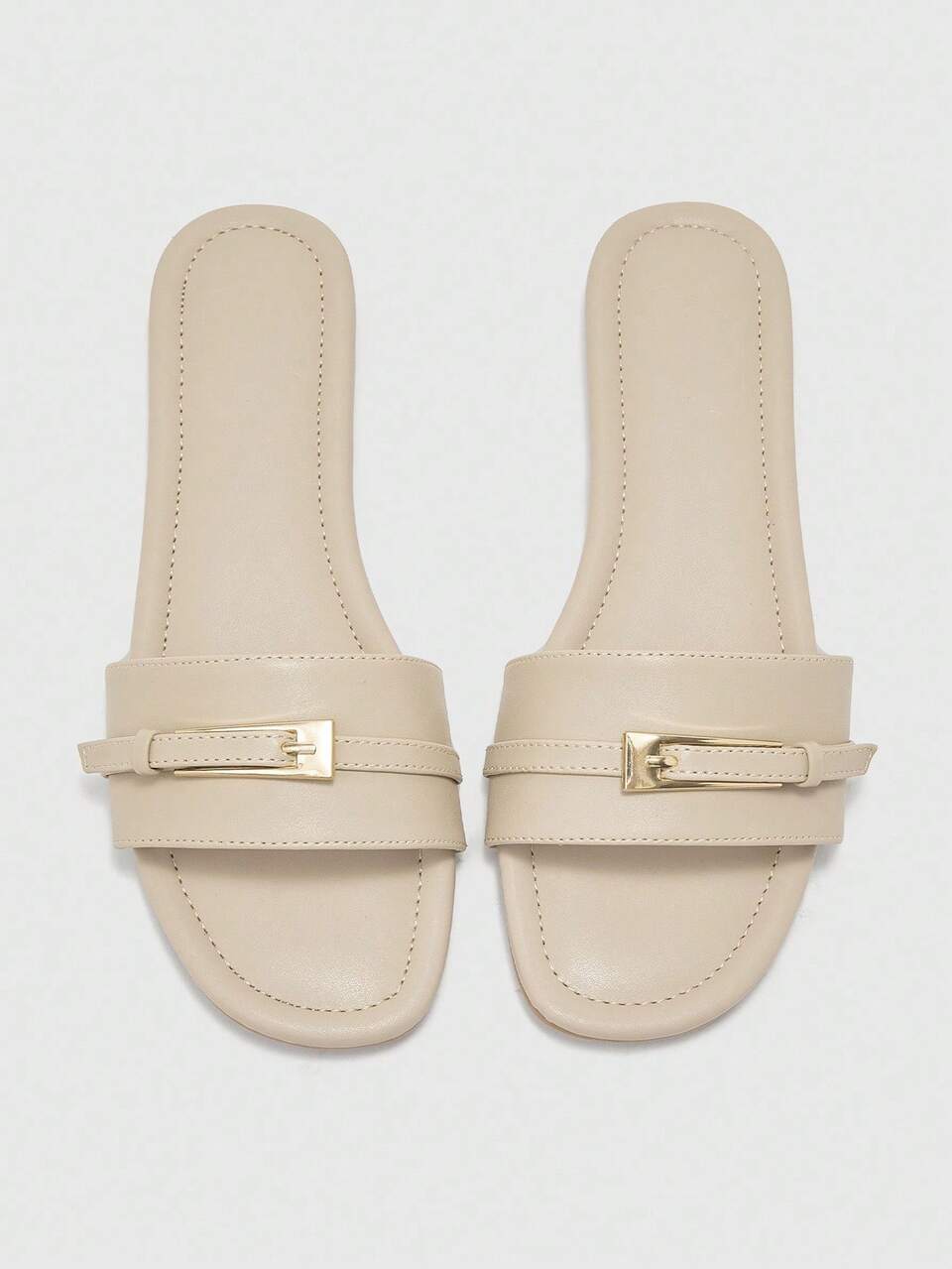 CUCCOO BIZCHIC Women's Brown Comfortable Spring/Summer Fashionable Buckle Decor Sandals For Christmas Spring Shoes Summer Shoes
