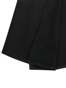 GlowEve CURVE 大码女式黑色无袖秋季通勤优雅拼接白色时尚休闲夹克