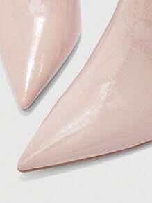 CUCCOO BIZCHIC Women's Fashion Versatile Minimalist High Heel Mid-Calf Boots, Pink - Apricot - View 7