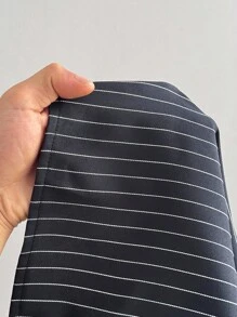 Flirla 大码女式时尚条纹二合一吊带修身衬衫