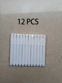 3/6/12pcs White Liquid Chalk Pen For Chalkboard, Led Writing Board Pen, Pen For Sticker Labeling, School Stuff , Erasable Marker Pen Back To School