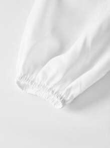 SHEIN Streecool Teen Girl Casual College Style Teen Girl Patchwork Long Sleeve Short Casual Dress Fall Winter