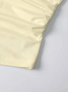 INAWLY 女士时尚 Polo 领侧褶短袖上衣，夏季 - 彩色 - 查看 6