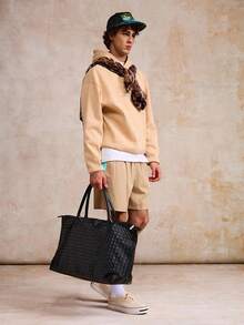 Surfspeed Pantaloncini da spiaggia larghi da uomo con coulisse in vita e tasche, a contrasto di colore