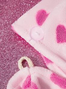 Betty Boop x SHEIN 1条贝蒂图案刺绣超强吸水干发巾，心形设计，适合所有发质和长度，吸水速干，礼品之选，派对、节日、情人节等场合的理想礼物。 - 粉色 - 查看 8