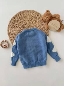 Baby Girl Clouds Pattern Sweater,In Fall/Winter