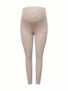 Modmama 孕妇舒适罗纹可调节腰部紧身裤 - 彩色 - 查看 8