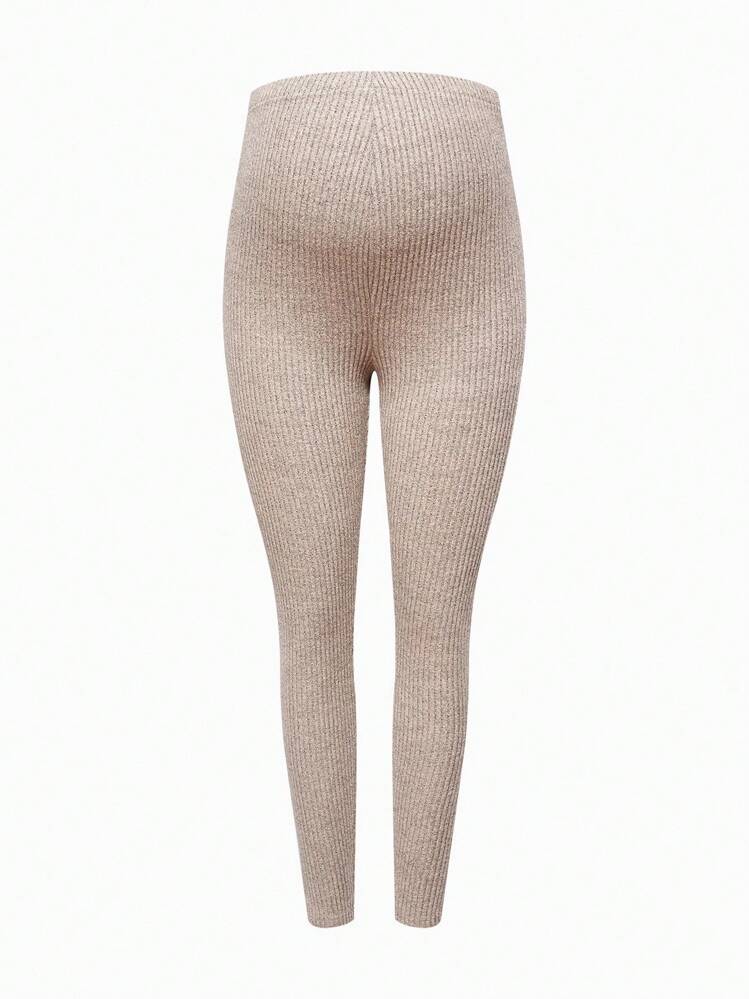 Modmama 孕妇舒适罗纹可调节腰部紧身裤 - 彩色 - 查看 8