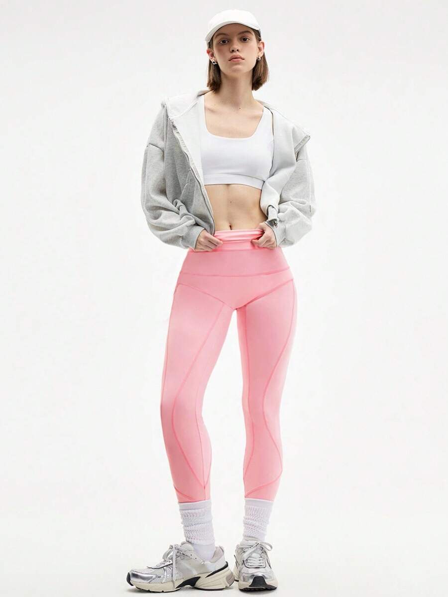 Eassivo Eassivo 女士纯色高腰休闲运动紧身裤