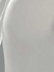 Aloruh 女士优雅纯色不对称领连衣裙