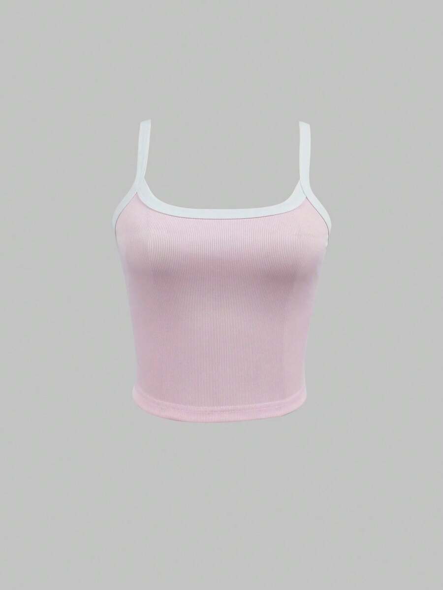 INAWLY Ladies Summer Casual Camisole - Pink - View 1