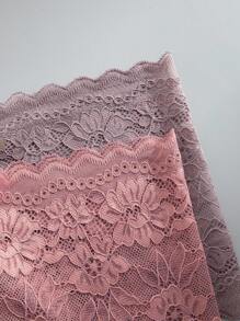 Snug Zone 12 件套无缝蕾丝透明内裤，带蝴蝶和花卉图案，性感女士内裤 - 彩色 - 查看 5