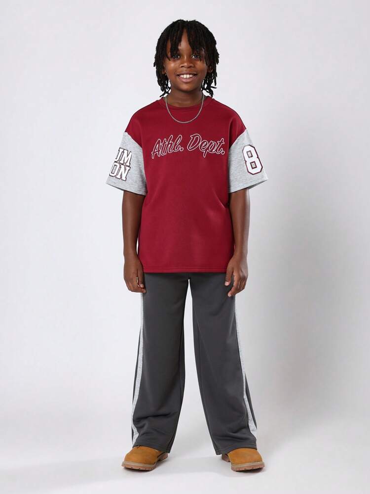 Varsity Style T-Shirt Co-Ords Set With Department Script Design