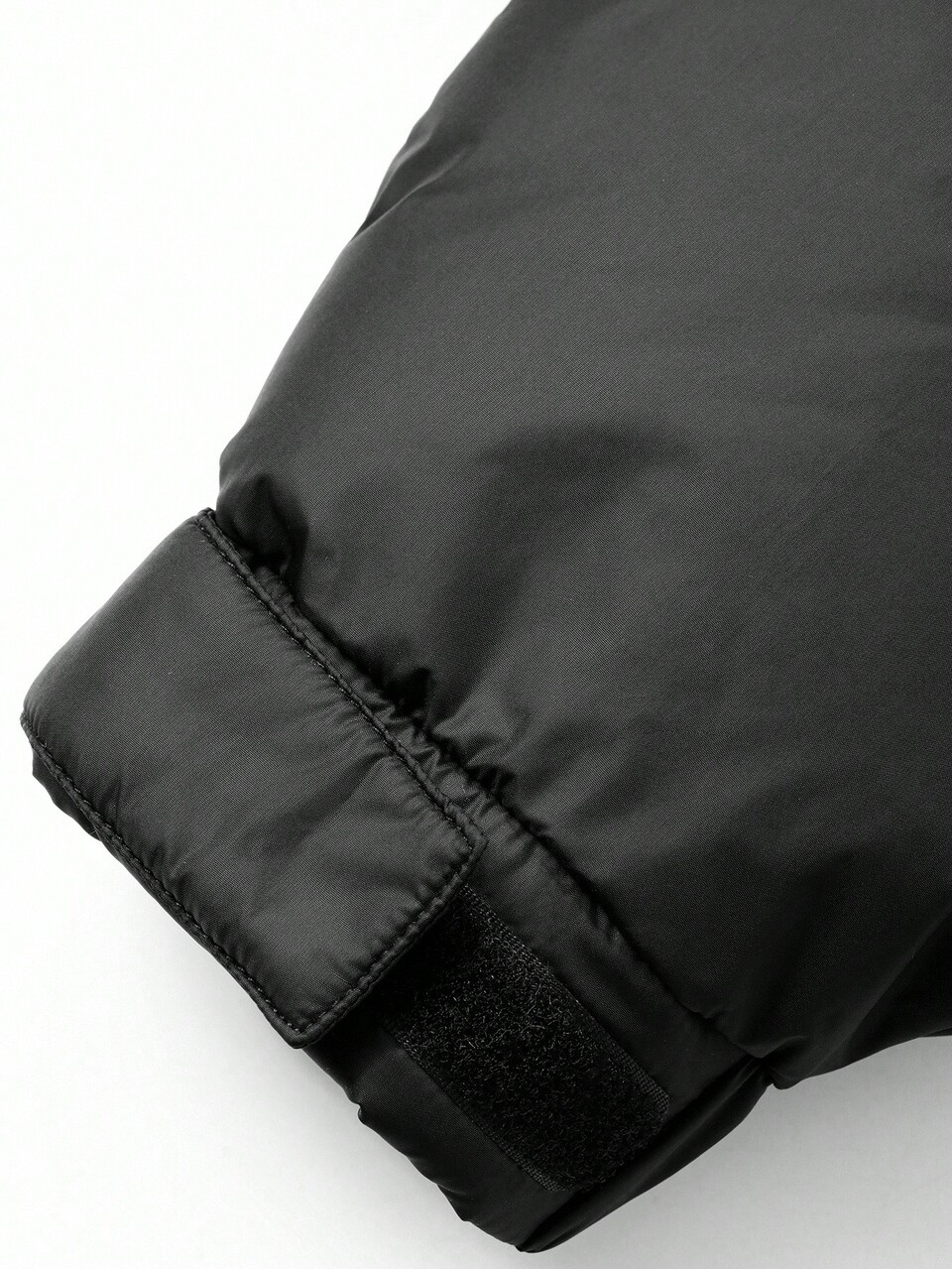 Men's Thick Hooded Black Padded Coat, Winter
