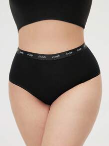 LUVLETTE Plus 3 条装棉质高腰女士内裤套装-亮色