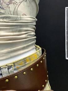 EgrlEra Women's Tie-Dye Base Punk Retro Print Rhinestone V-Neck Short Sleeve T-Shirt